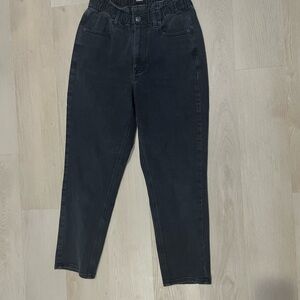 Express Black High-Waisted Mom Jeans 8
